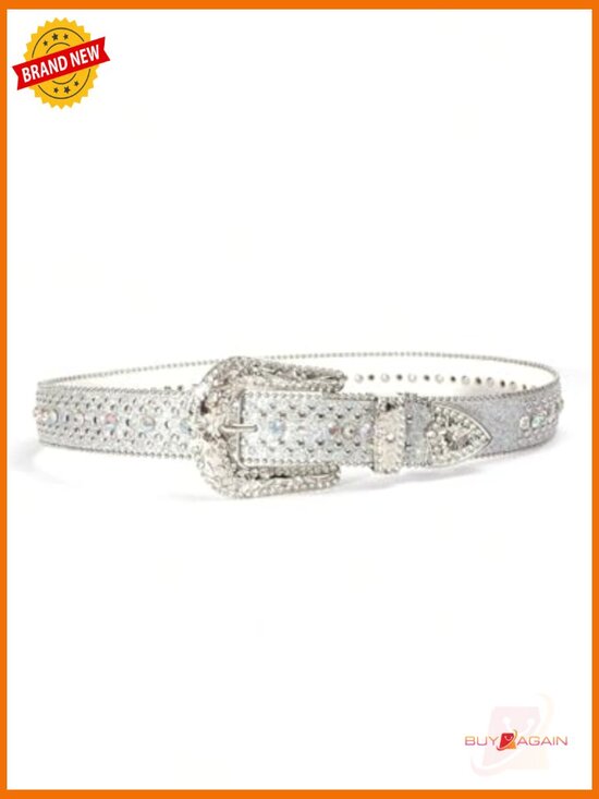Western Rhinestone Belt with Crystals for Women Gothic Cowboy Belt main image 5